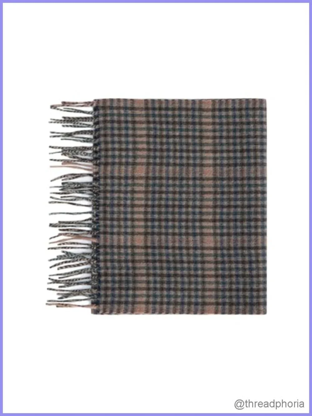 100% Cashmere 2-Ply Plaid Scarf - Gift for Women & Men - Warm Winter Wrap